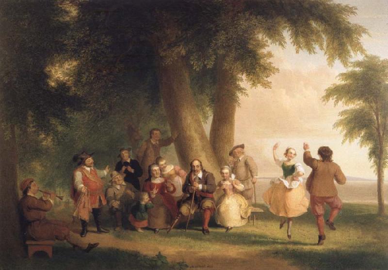 Asher Brown Durand Dance on the Battery in the Presence of Peter Stuyvesant oil painting image